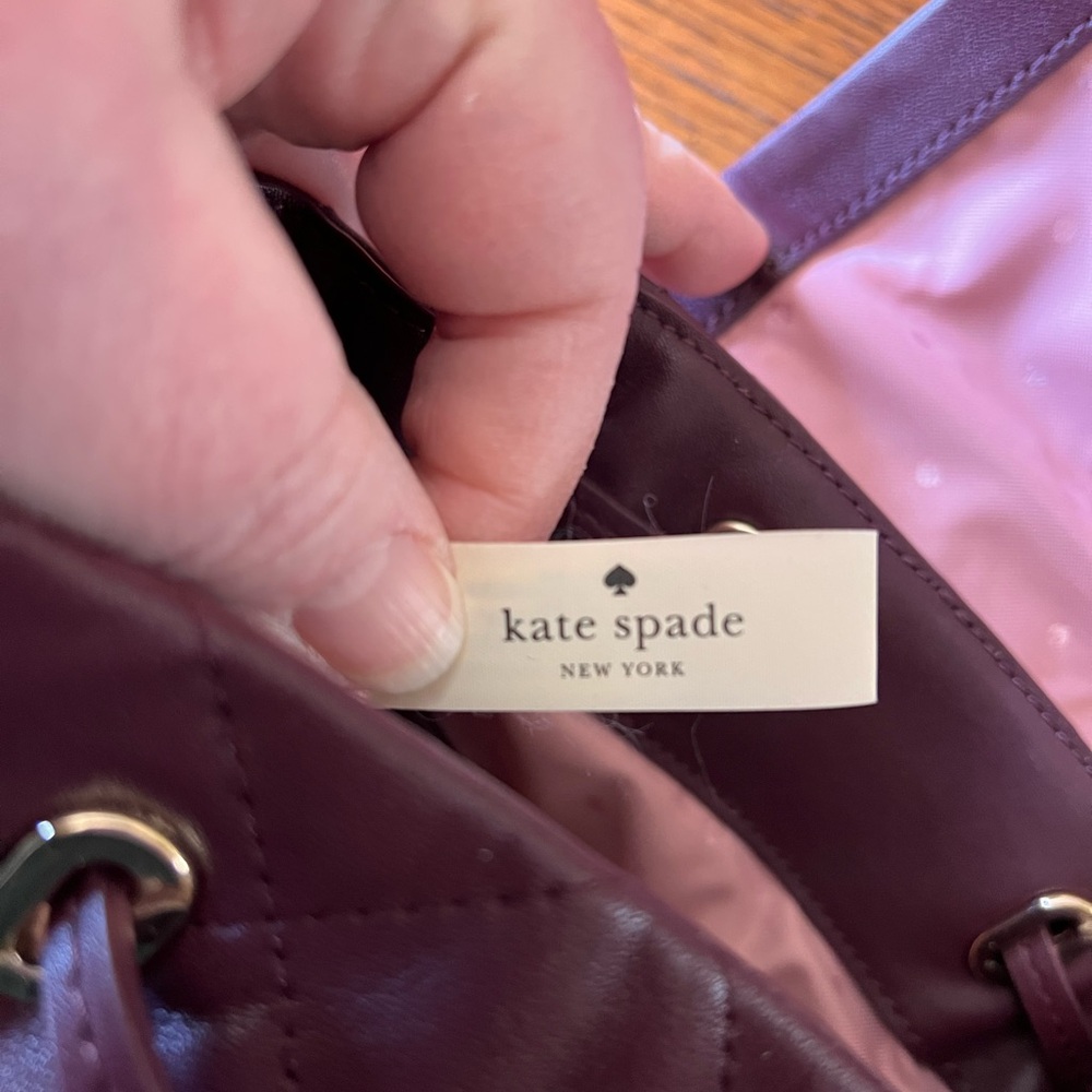 Kate Spade Quilted Backpack with Diamond Pattern - Picture 10 of 13